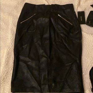 BRAND NEW. Zara leather pencil skirt